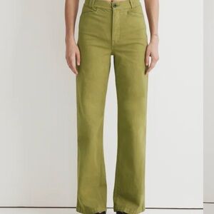 Madewell Emmett 2.0 Wide-Leg Pants size 30 artichoke green